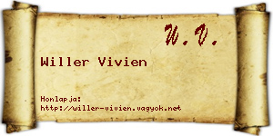 Willer Vivien névjegykártya